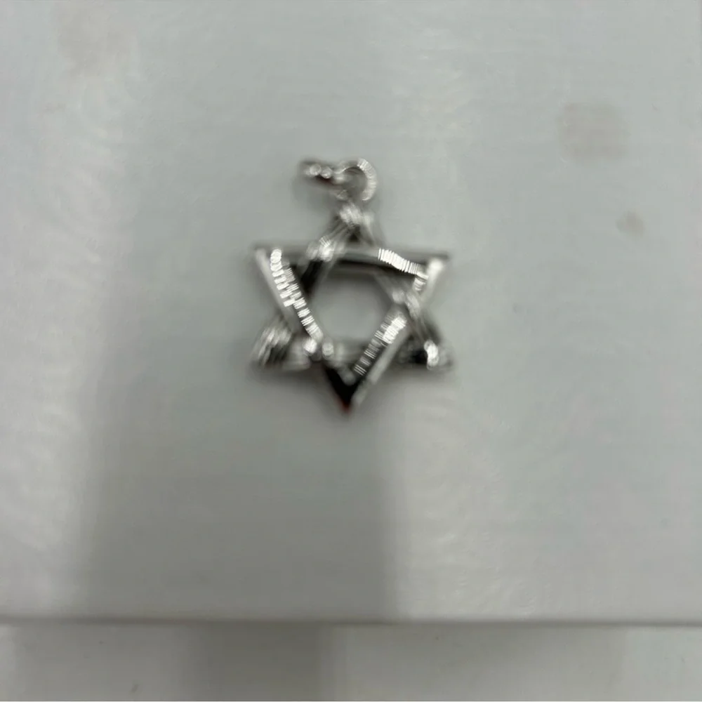 Men’s Effy Star of David Sterling silver pennant only.